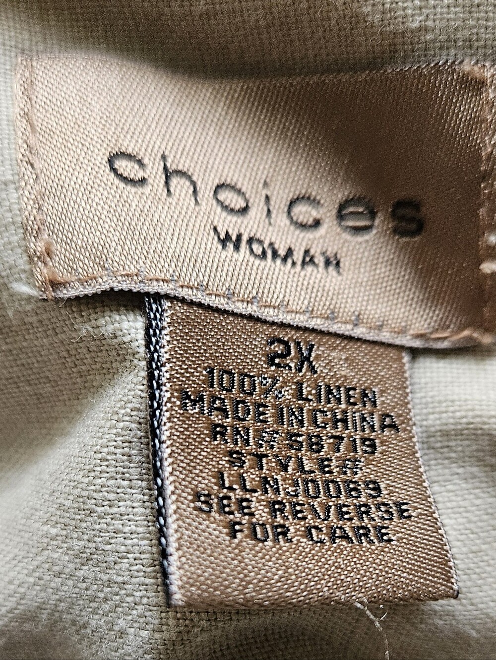 Choices Neutral Beige Ruffle-Trim Open Jacket - Picture 5 of 5